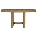 Arini 60-inch Round Wood Dining Room Table Sand Wash - Home & Sleep Outlet