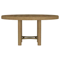 Arini 60-inch Round Wood Dining Room Table Sand Wash - Home & Sleep Outlet