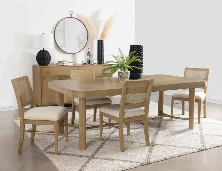 Arini 5-piece Extension Leaf Dining Table Set Sand Wash - Home & Sleep Outlet