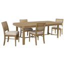 Arini 5-piece Extension Leaf Dining Table Set Sand Wash - Home & Sleep Outlet