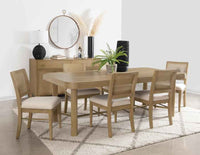 Arini 7-piece Extension Leaf Dining Table Set Sand Wash - Home & Sleep Outlet