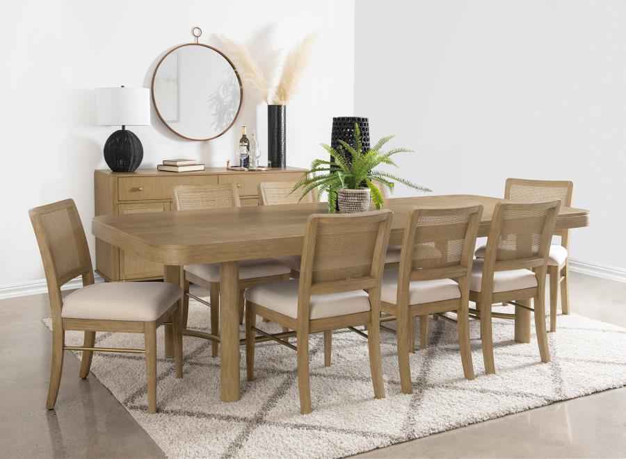 Arini 9-piece Extension Leaf Dining Table Set Sand Wash - Home & Sleep Outlet