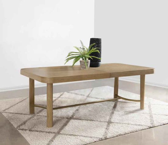 Arini 104-inch Extension Leaf Dining Table Sand Wash