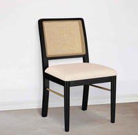 Arini Rattan Cane Dining Side Chair Black (Set of 2) - Home & Sleep Outlet