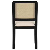 Arini Rattan Cane Dining Side Chair Black (Set of 2) - Home & Sleep Outlet