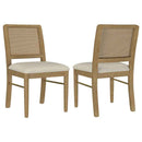 Arini Rattan Cane Dining Side Chair Sand Wash (Set of 2) - Home & Sleep Outlet