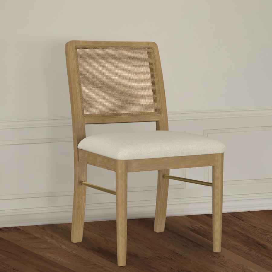 Arini Rattan Cane Dining Side Chair Sand Wash (Set of 2) - Home & Sleep Outlet