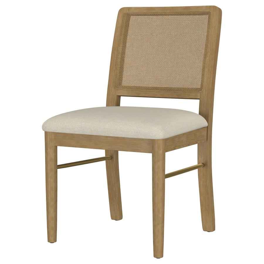 Arini Rattan Cane Dining Side Chair Sand Wash (Set of 2) - Home & Sleep Outlet