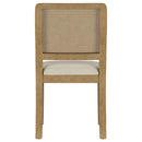 Arini Rattan Cane Dining Side Chair Sand Wash (Set of 2) - Home & Sleep Outlet