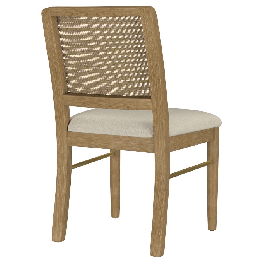 Arini Rattan Cane Dining Side Chair Sand Wash (Set of 2) - Home & Sleep Outlet