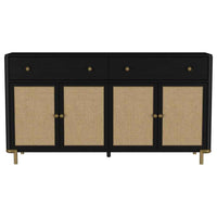 Arini 2-drawer Cane Door Dining Sideboard Server Black - Home & Sleep Outlet