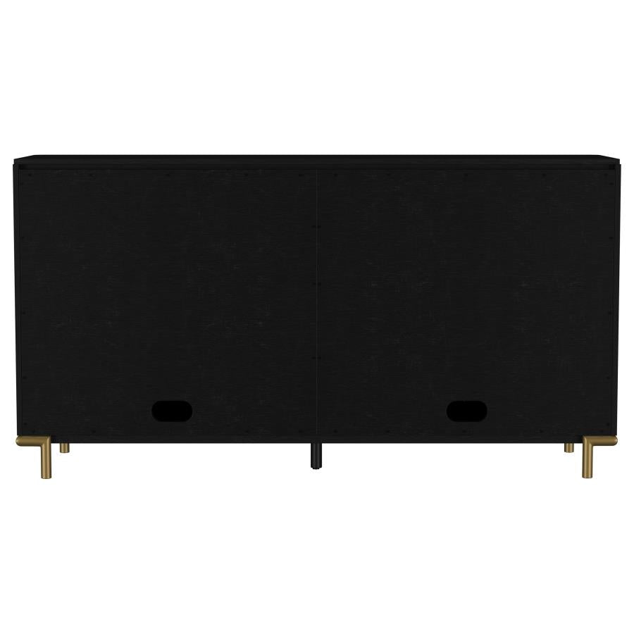 Arini 2-drawer Cane Door Dining Sideboard Server Black - Home & Sleep Outlet