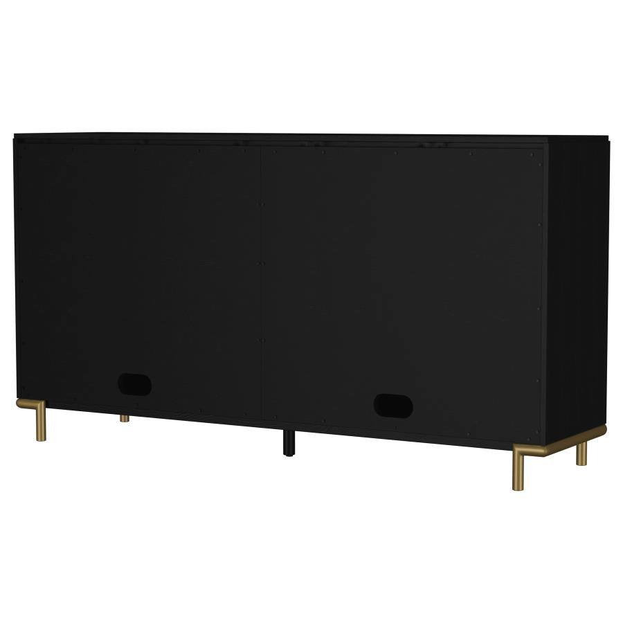 Arini 2-drawer Cane Door Dining Sideboard Server Black - Home & Sleep Outlet