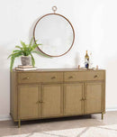 Arini 2-drawer Cane Door Dining Sideboard Server Sand Wash - Home & Sleep Outlet
