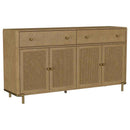 Arini 2-drawer Cane Door Dining Sideboard Server Sand Wash - Home & Sleep Outlet