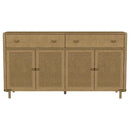 Arini 2-drawer Cane Door Dining Sideboard Server Sand Wash - Home & Sleep Outlet