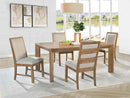 Bruner 5-piece 72-inch Rectangular Dining Set Natural Brown - Home & Sleep Outlet