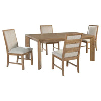 Bruner 5-piece 72-inch Rectangular Dining Set Natural Brown - Home & Sleep Outlet