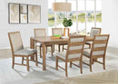 Bruner 7-piece 72-inch Rectangular Dining Set Natural Brown - Home & Sleep Outlet