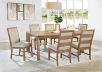 Bruner 7-piece 72-inch Rectangular Dining Set Natural Brown - Home & Sleep Outlet