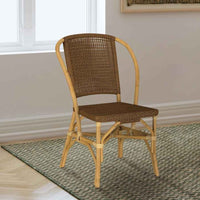 Lexley Woven Rattan Dining Side Chair Brown (Set of 2) - Home & Sleep Outlet