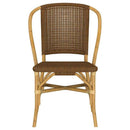 Lexley Woven Rattan Dining Side Chair Brown (Set of 2) - Home & Sleep Outlet