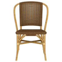 Lexley Woven Rattan Dining Side Chair Brown (Set of 2) - Home & Sleep Outlet