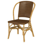 Home & Sleep Outlet - Lexley Woven Rattan Dining Side Chair Brown (Set of 2)