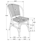 Home & Sleep Outlet - Lexley Woven Rattan Dining Side Chair Brown (Set of 2)