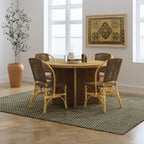 Home & Sleep Outlet - Lexley Woven Rattan Dining Side Chair Brown (Set of 2)