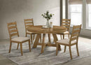 Danvers 5-piece Dining Table Set Brown Oak and Latte - Home & Sleep Outlet