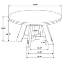 Danvers Round 54-inch Wood Dining Table Brown Oak - Home & Sleep Outlet