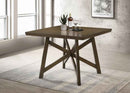 Canfield 47-inch Square Counter Height Dining Table Brown