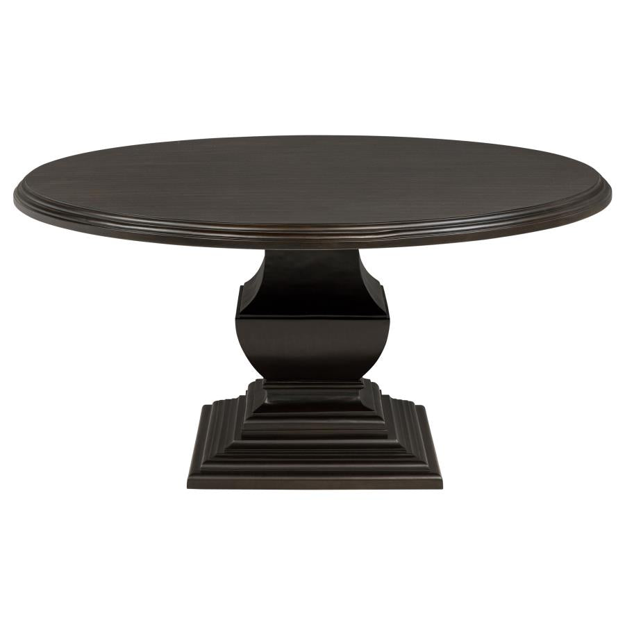Twyla 5-piece Round Wood Dining Room Table Set Dark Cocoa