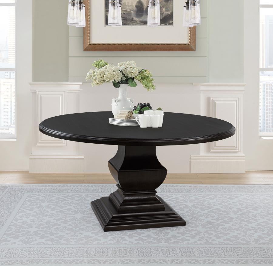 Home & Sleep Outlet - Twyla 60-inch Round Wood Dining Room Table Dark Cocoa
