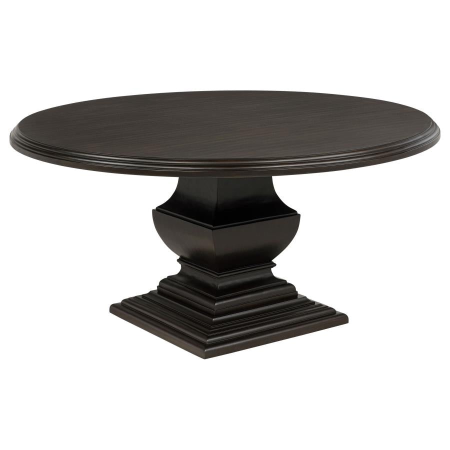 Home & Sleep Outlet - Twyla 60-inch Round Wood Dining Room Table Dark Cocoa