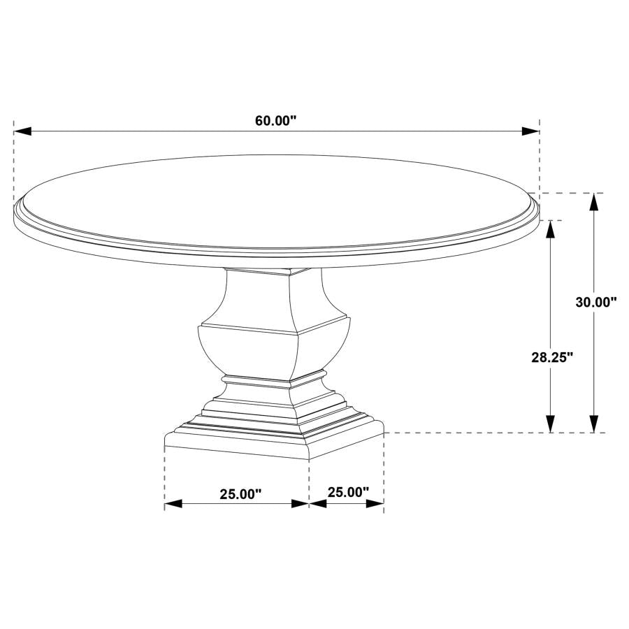 Home & Sleep Outlet - Twyla 60-inch Round Wood Dining Room Table Dark Cocoa