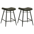 Home & Sleep Outlet - Bayu Leather Upholstered Counter Stool Espresso (Set of 2)