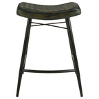 Home & Sleep Outlet - Bayu Leather Upholstered Counter Stool Espresso (Set of 2)