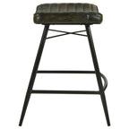 Home & Sleep Outlet - Bayu Leather Upholstered Counter Stool Espresso (Set of 2)