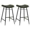 Home & Sleep Outlet - Bayu Leather Upholstered Bar Stool Espresso (Set of 2)