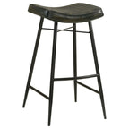 Home & Sleep Outlet - Bayu Leather Upholstered Bar Stool Espresso (Set of 2)