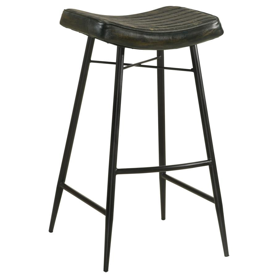 Home & Sleep Outlet - Bayu Leather Upholstered Bar Stool Espresso (Set of 2)