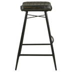 Home & Sleep Outlet - Bayu Leather Upholstered Bar Stool Espresso (Set of 2)