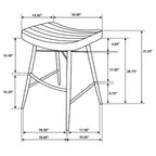 Home & Sleep Outlet - Bayu Leather Upholstered Bar Stool Espresso (Set of 2)