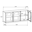 Castlewood 71-inch Dining Sideboard Buffet Server Brown Oak