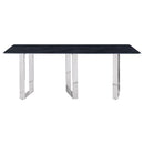 Desden 79-inch Rectangular Sintered Stone Dining Table Grey