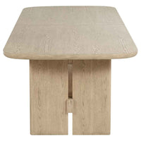 Kailani 110-inch Rectangular Wood Dining Table Beige Oak