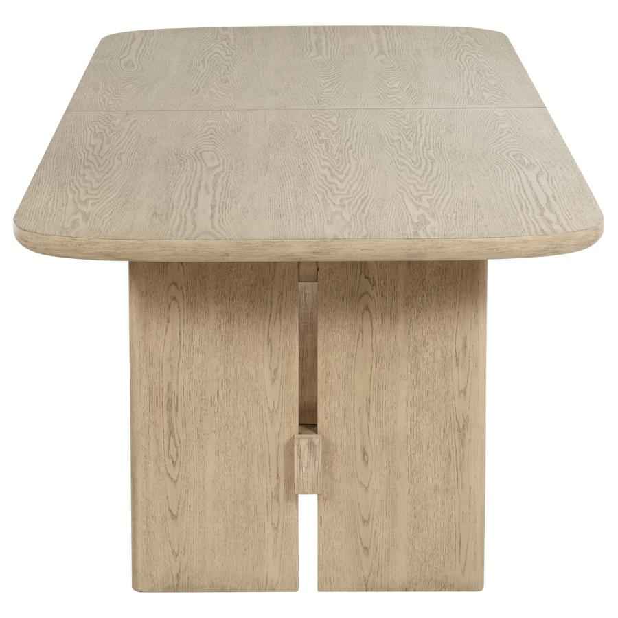 Kailani 110-inch Rectangular Wood Dining Table Beige Oak