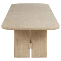 Kailani 110-inch Rectangular Wood Dining Table Beige Oak